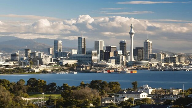 L'horizon de la ville d'Auckland en Nouvelle-Zélande