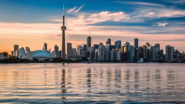 Photo l'horizon de la ville de toronto en ontario au canada