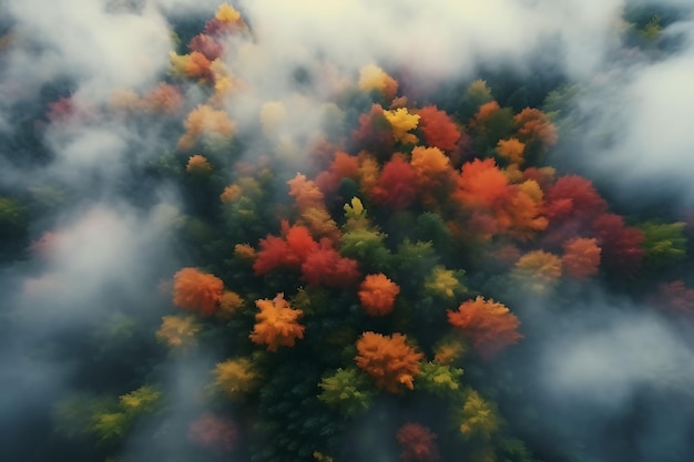 Horizons d'en haut Photographie aérienne de paysages colorés