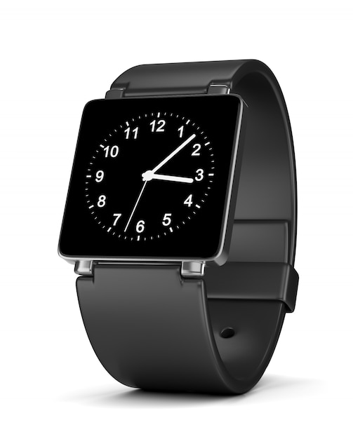 Horloge analogique Smartwatch sur blanc