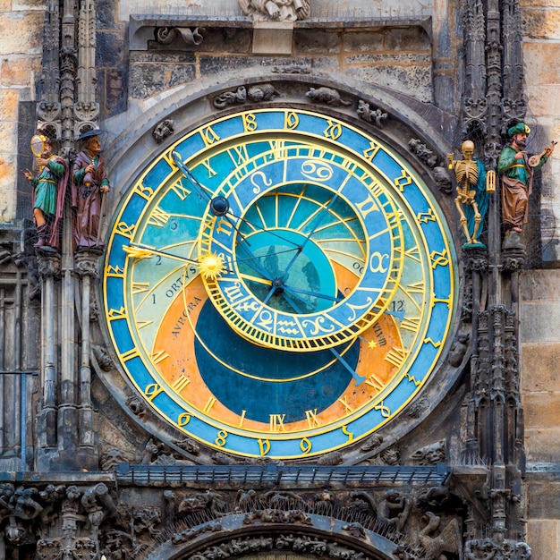 Horloge astronomique de Prague Orloj sur la place de la Vieille Ville à Prague République Tchèque Europe monuments célèbres à Praha