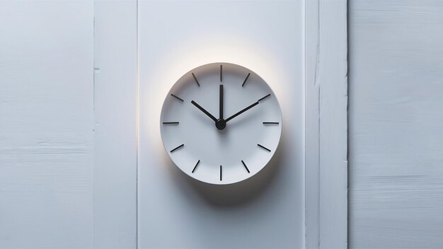 Horloge de base sur fond blanc