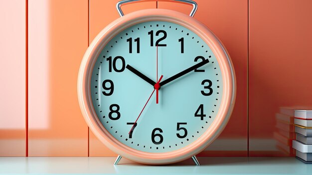 Horloge avec cadran avec flèches horloge de réveil temps et concept de ponctualité