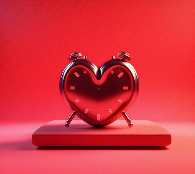Une horloge en forme de coeur