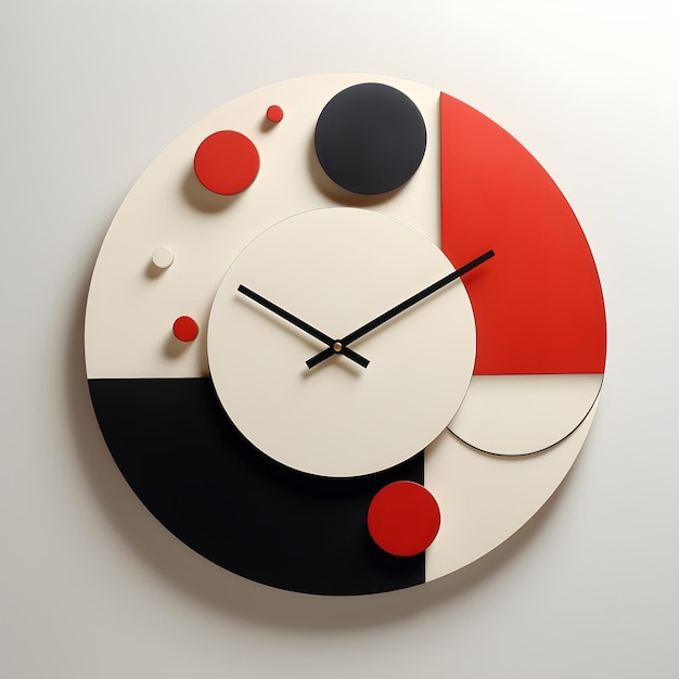 Photo une horloge murale décorative ronde moderne