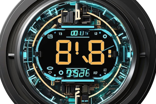 Photo une horloge numérique moderne d'une conception élégante pour une chronométrage de précision