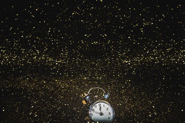 Photo horloge avec paillettes