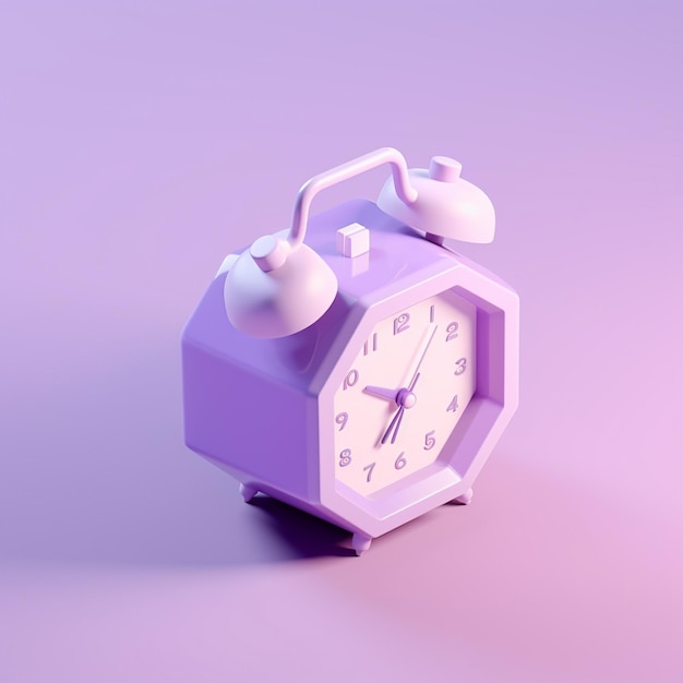 Une horloge violette