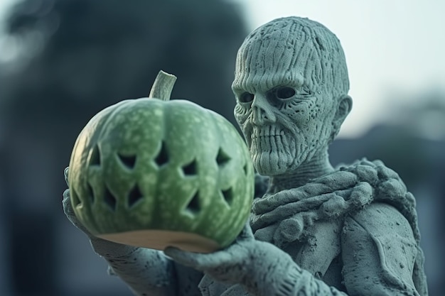 Horreurs de monstres d'Halloween avec des melons