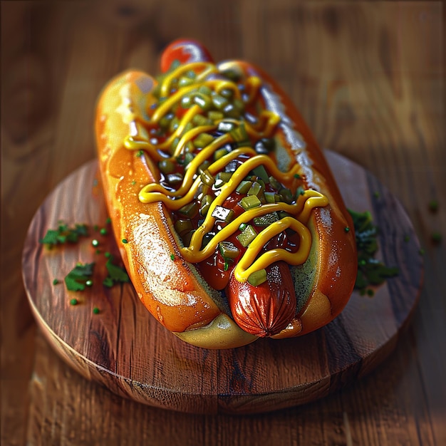 Un hot-dog délicieux