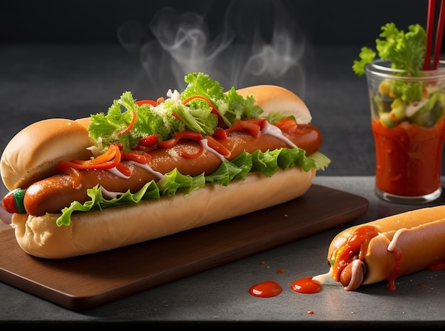 Un hot-dog délicieux.