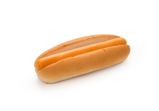 Hot-dog sur fond blanc isolé