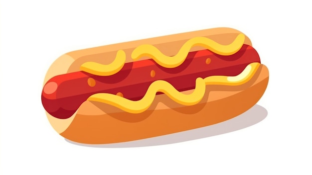 Un hot-dog avec de la moutarde et du ketchup dessus.