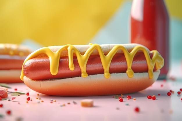 Hot dog à la moutarde Generate Ai