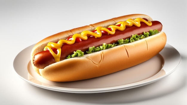 Un hot-dog sonoran isolé sur un fond blanc