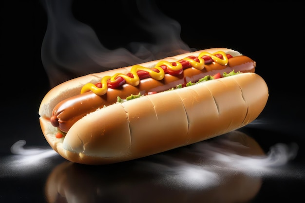 Des hot-dogs délicieux qui sont encore chauds.