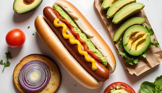 des hot-dogs servis avec des tomates et des oignons