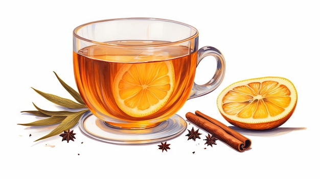 Hot Toddy isolé sur un fond blanc