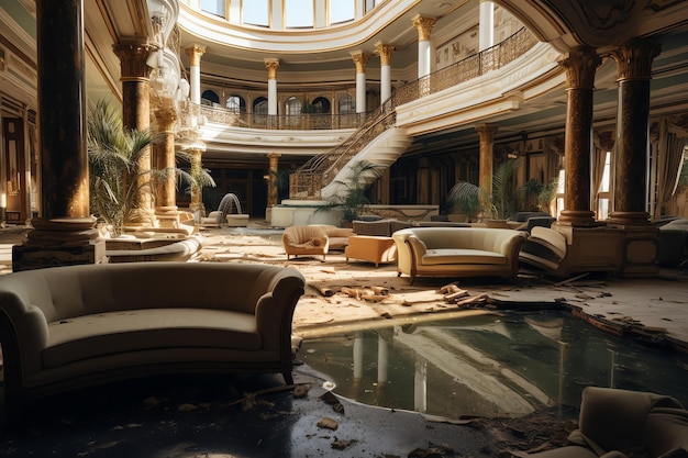 Un hôtel de luxe abandonné, de vieux souvenirs d'un endroit qui était magnifique.