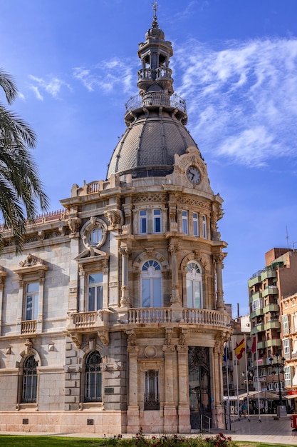 Hôtel de ville de Carthagène Ancien bâtiment dans le centre historique de Carthagène Murcie Espagne