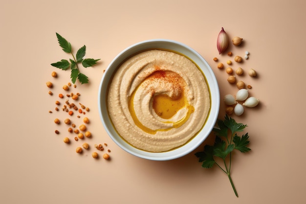 Houmous Esthétiquement Beau Style Minimaliste AI Générative