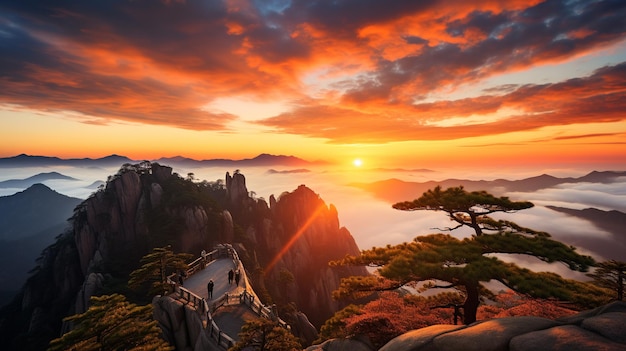 Huangshan_Natural_Park_Sunset