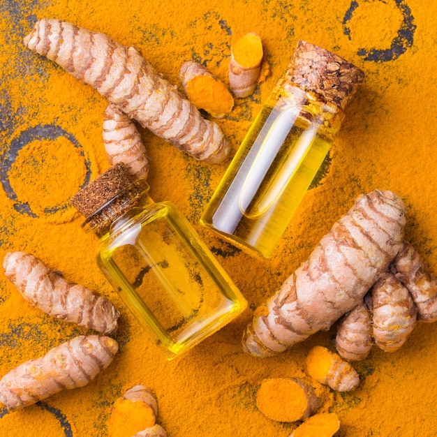 Huile essentielle de curcuma racine et poudre d'orange Beauty and Spa