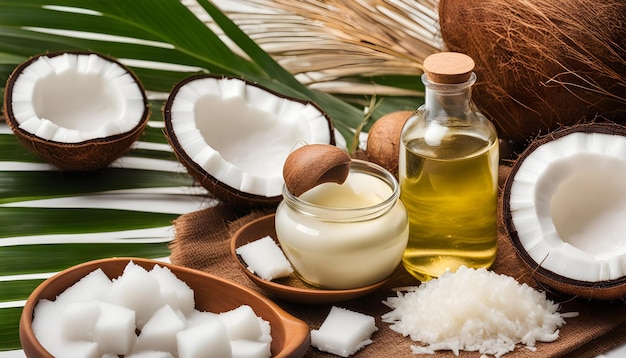 l'huile de noix de coco et l'huide de coco sont parmi les ingrédients d'une recette