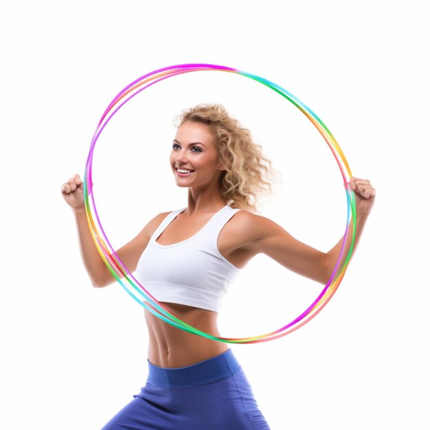 Photo hula hoop avec un fond blanc de haute qualité ultra