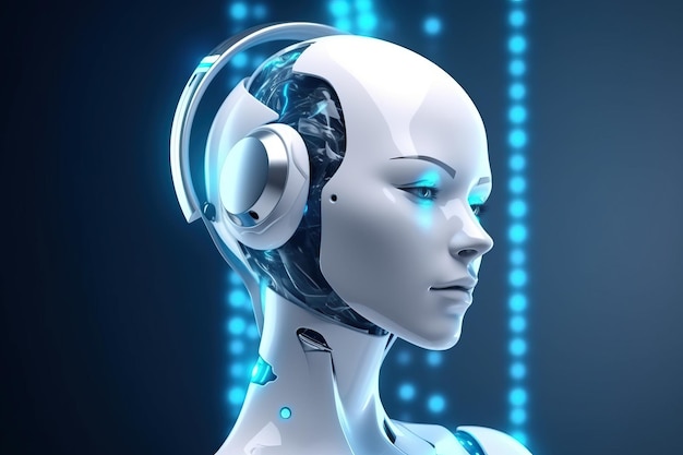 humanoïde robot cyborg intelligence artificielle Ai ai généré