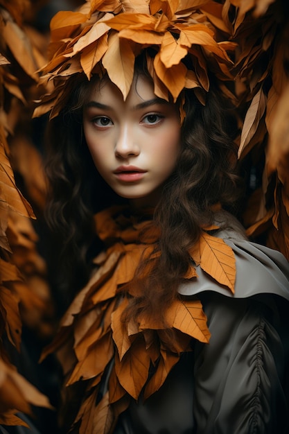 Humeur d'automne stock photo femme modèle