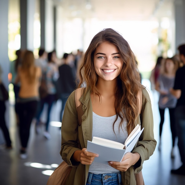 Photo l'humeur heureuse de l'adolescent à revenir à l'université