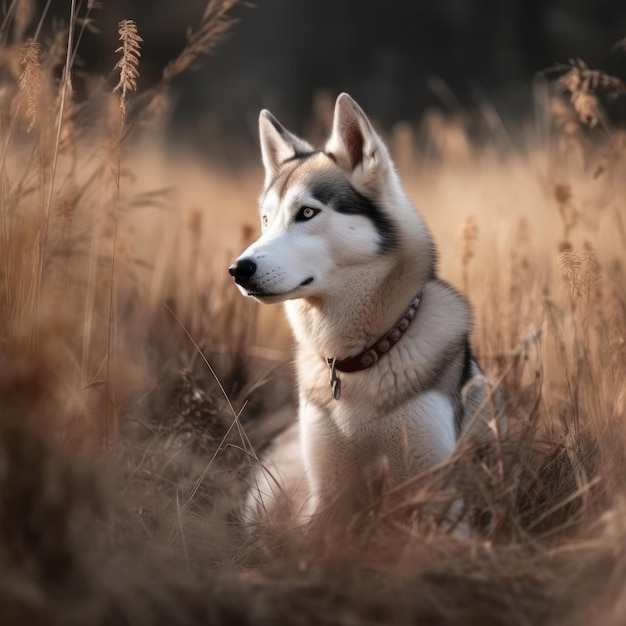 Husky dans l'IA générative de l'habitat naturel