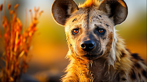 Hyène dans la savane africaine Generative Ai