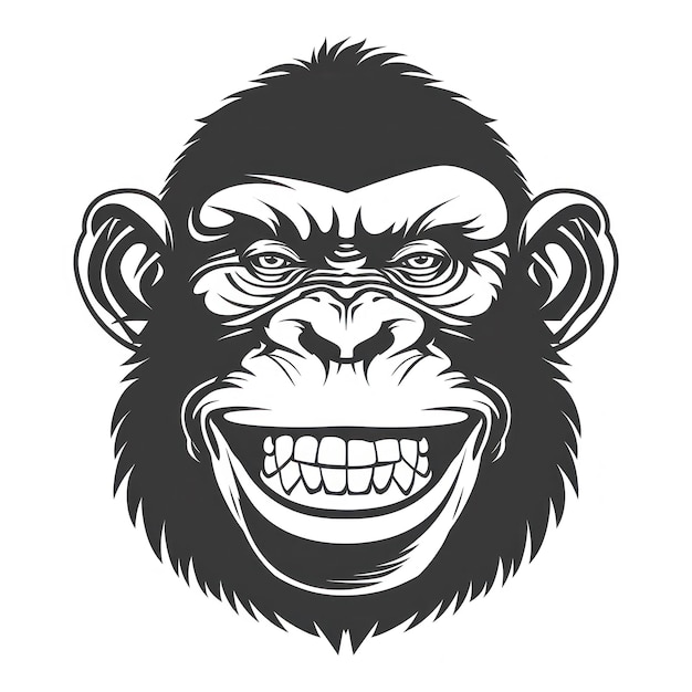 L'IA générative du logo vectoriel du singe