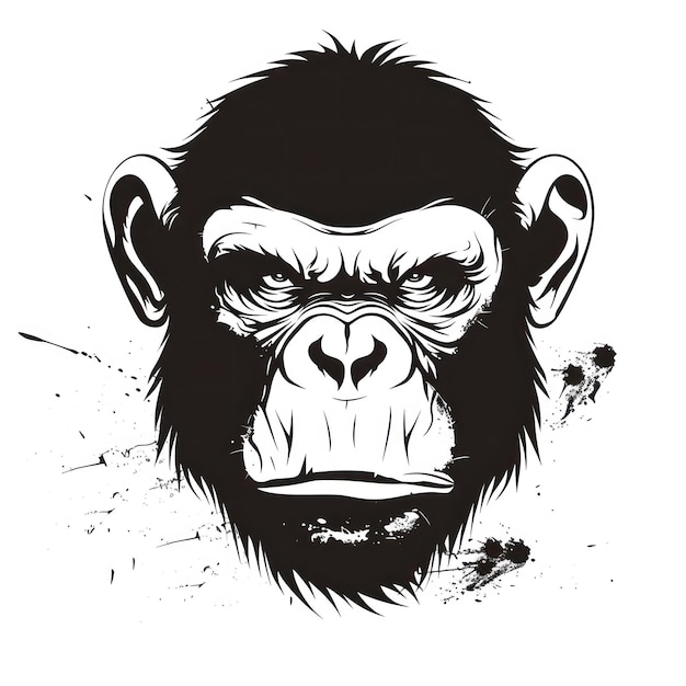 L'IA générative du logo vectoriel du singe