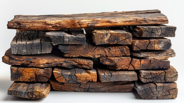 Photo une ia générative d'épaves de bois brisées
