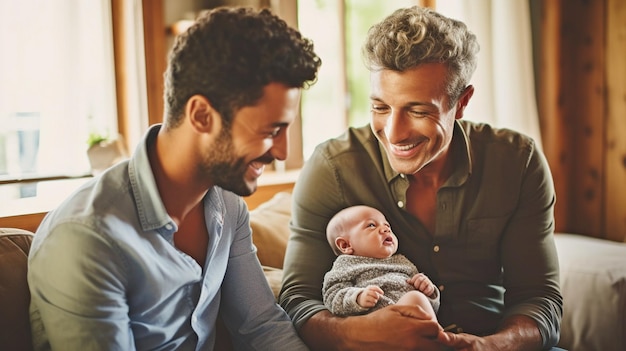 L'IA générative permet à deux hommes de passer du temps avec leur petit fils