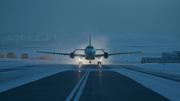 IA générative Une piste d'aéroport dans l'Arctique va être autorisée au décollage par un avion