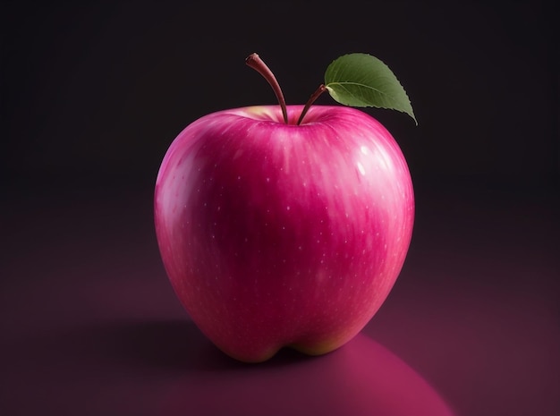 une IA générative de pomme rose