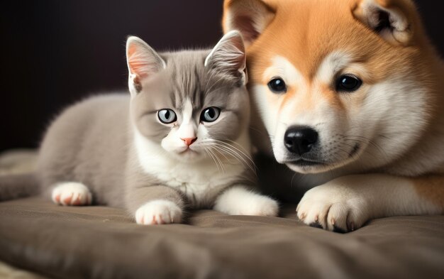 IA générative Shiba Inu et Grey Kitty