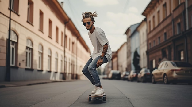 L'IA générative et un skateur cool dans la rue