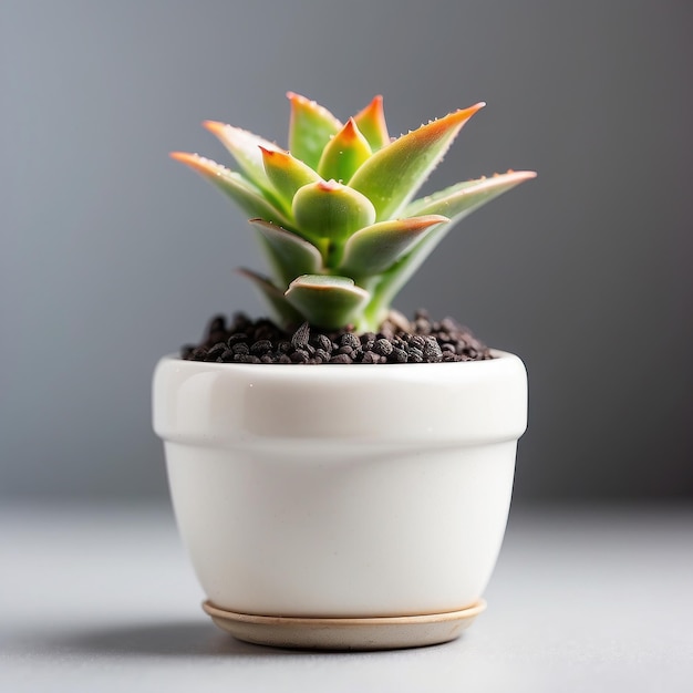 L'IA a généré une jolie mini plante d'aloès dans un pot.