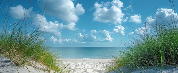 IA de plage sauvage générée