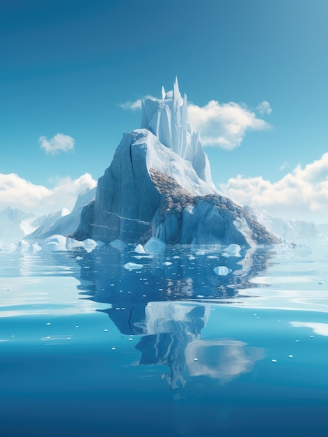 un iceberg dans l'eau