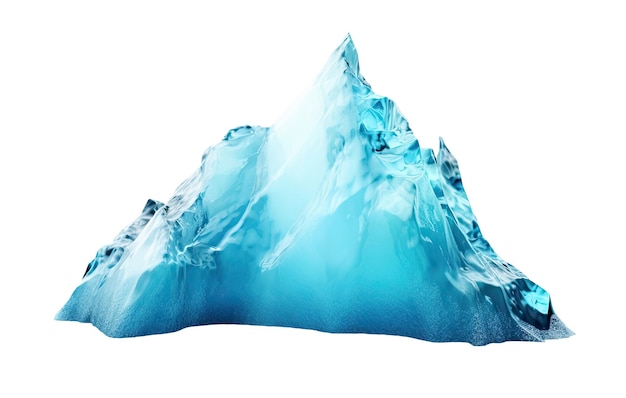 Iceberg isolé sur fond blanc IA générative