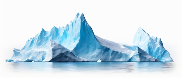 Un iceberg isolé sur un fond blanc