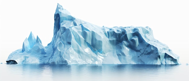 Photo un iceberg isolé sur un fond blanc