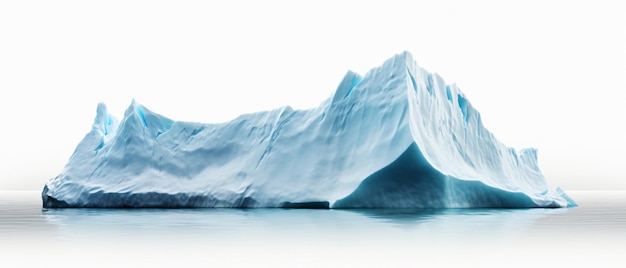 Un iceberg isolé sur un fond blanc