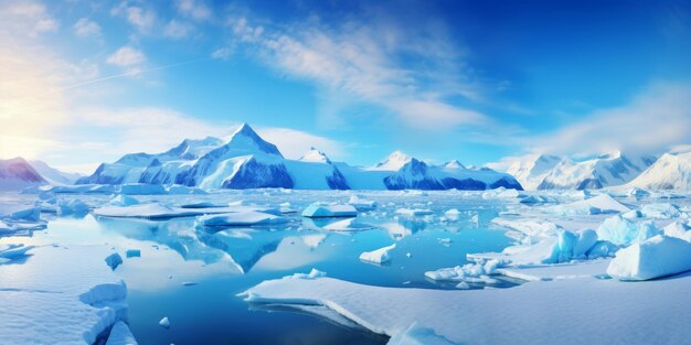 Photo iceberg de mer de l'antarctique ia générative